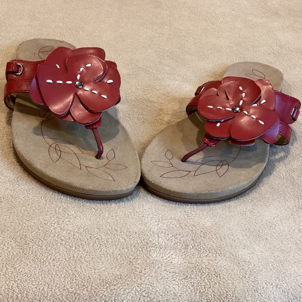Umberto Raffini Red Floral Sandals